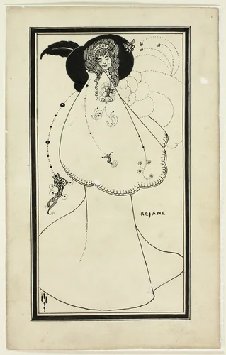 Madame Réjane by Aubrey Vincent Beardsley, drawing, 1892-1898