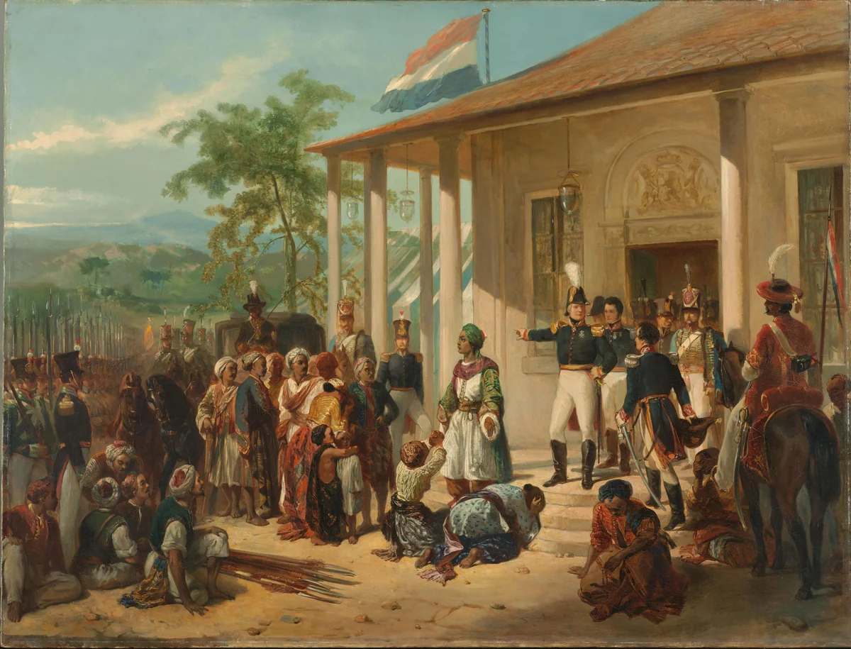 The Arrest of Diponegoro by Lieutenant General De Kock by Nicolaas Pieneman, painting, 1830-1835