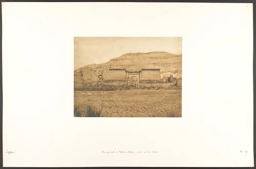 Vue générale de Médinet-habou, prise de l'Est (Thèbes) by Maxime Du Camp, photograph, 1849-1850