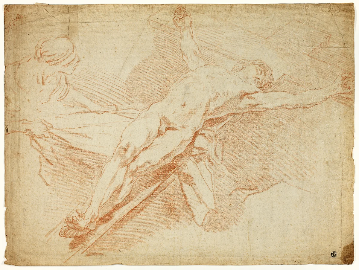 Christ on the Cross by Edme Bouchardon, drawing, 1725-1765