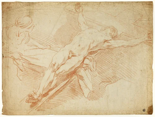 Christ on the Cross by Edme Bouchardon, drawing, 1725-1765