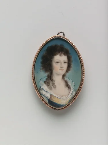 Mrs. James Bleecker (Sarah Bache) by John Ramage, artwork, 1790-1800