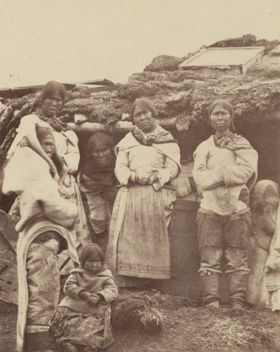 "Group of Esquimaux women and children" by George P. Critcherson, John L. Dunmore, William Bradford, photograph, 1869