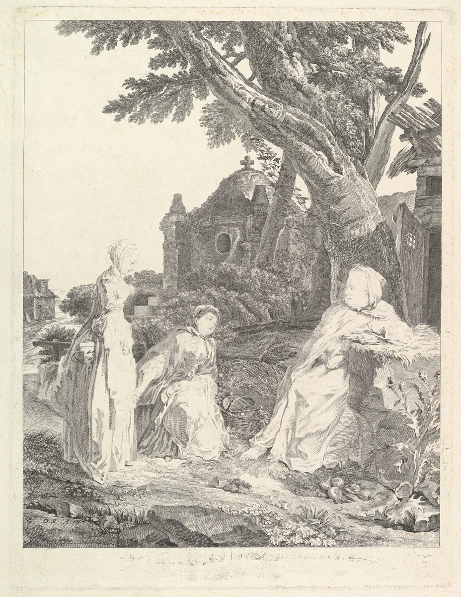 Frère Luce by Gabriel de Saint-Aubin, print, 1767