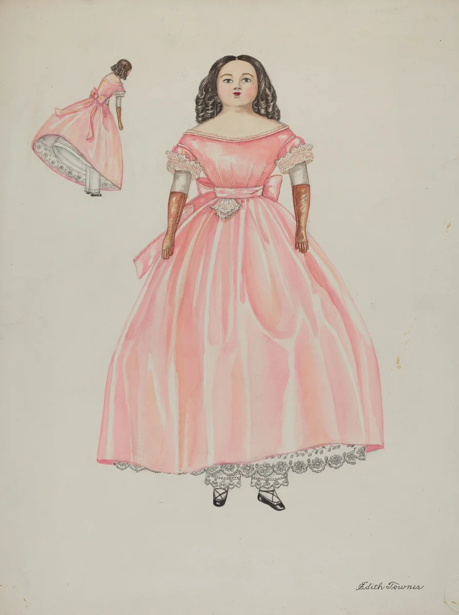 Doll - "Sally Taber" by Edith Towner, index of american design, 1937