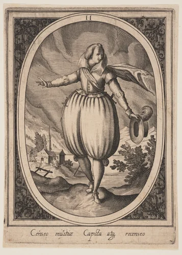 Plate 11 from Military Figures by Heinrich Ulrich, print, 1590-1610