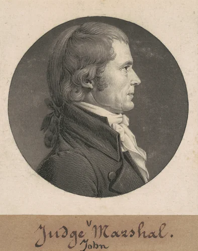 John Marshall by Charles B. J. Févret de Saint-Mémin, print, 1808
