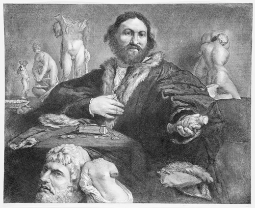 Andrea Odoni by Cornelis Visscher, print, 1649-1658