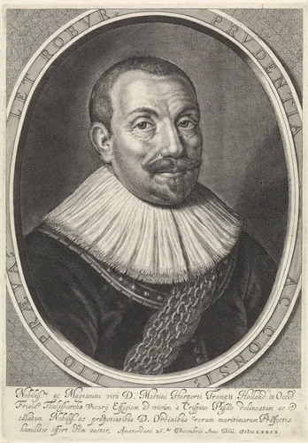 Portret van Maarten Harpertszoon Tromp by Crispijn van de Passe, print, 1639