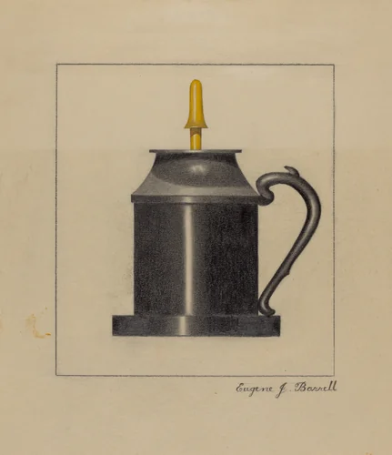 Lamp by Eugene Barrell, index of american design, 1936