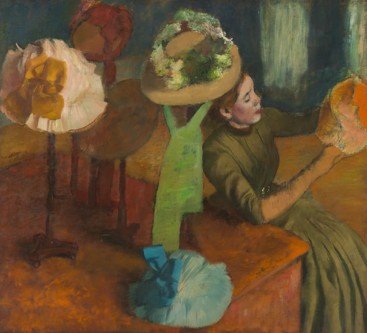 The Millinery Shop by Edgar Degas, painting, 1879-1886