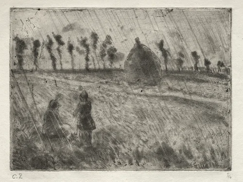 Rain Effect by Camille Pissarro, print, 1879