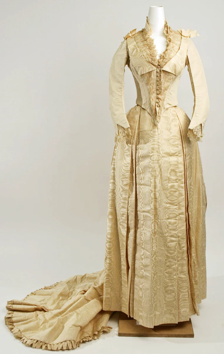 Wedding ensemble by Mrs. E. E. Holland, artwork, 1886