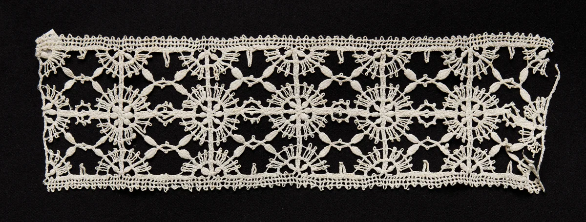 Bobbin Lace (Needlepoint Design) Insertion by Unknown, textile, 1550-1599