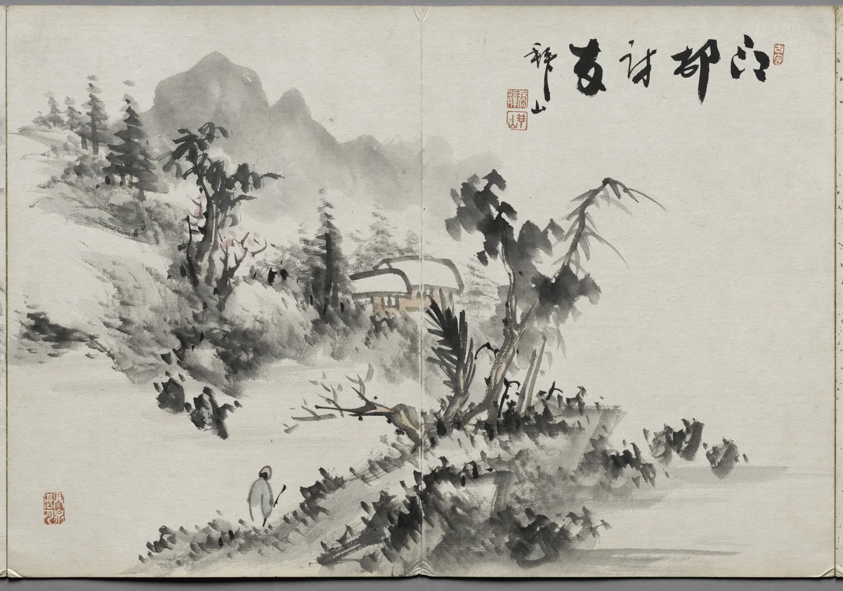 Painting Seven from Album of Paintings by Haizan by Yoshitsugu Haizan, painting, 1870-1915