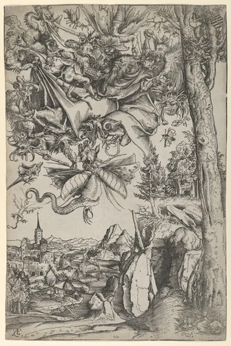 The Temptation of St. Anthony by Lucas Cranach, print, 1506