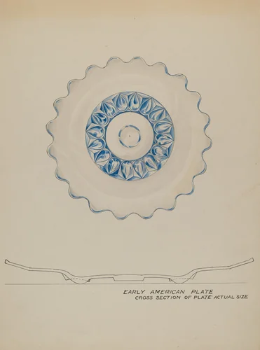 Glass Plate by Wellington Blewett, index of american design, 1936