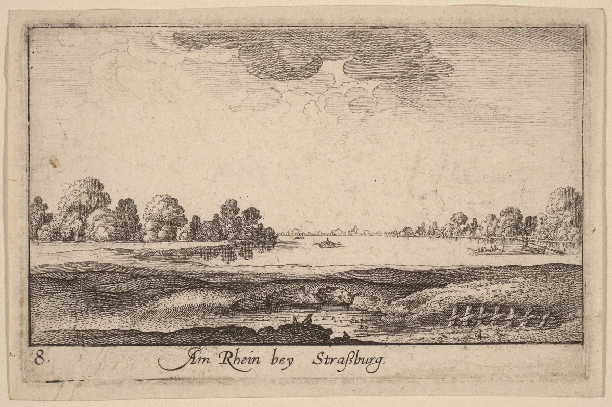 Strasbourg: The Toll House by Wenceslaus Hollar, print, 1635