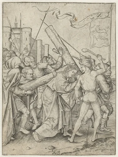 Kruisdraging by Unknown, print, 1475-1500