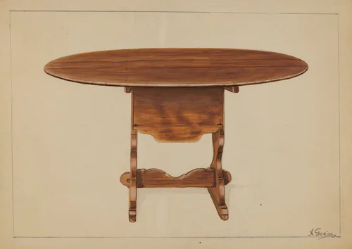 Tip Table (Hutch) by Nicholas Gorid, index of american design, 1936