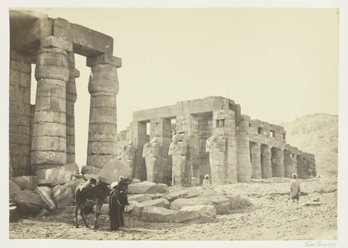 The Memnonium, Thebes, from the Plain by Francis Frith, photograph, 1857