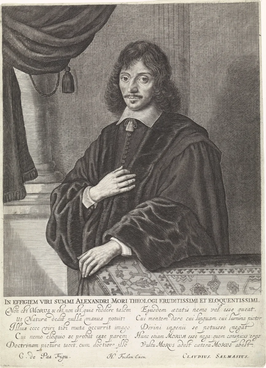 Portret van Alexander Morus by Crispijn van de Passe, print, 1604-1670