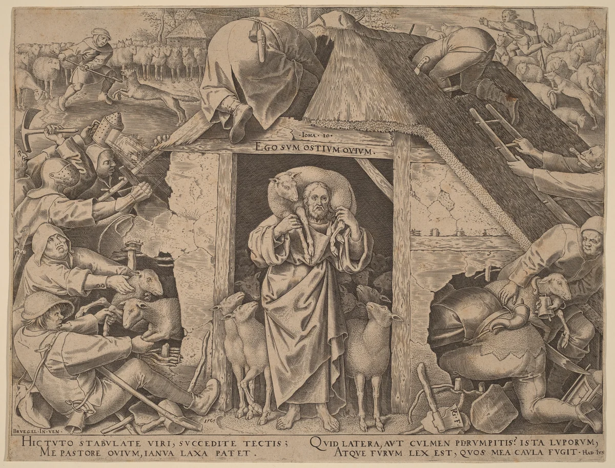 The Parable of the Good Shepherd by Pieter Bruegel the Elder, print, 1565