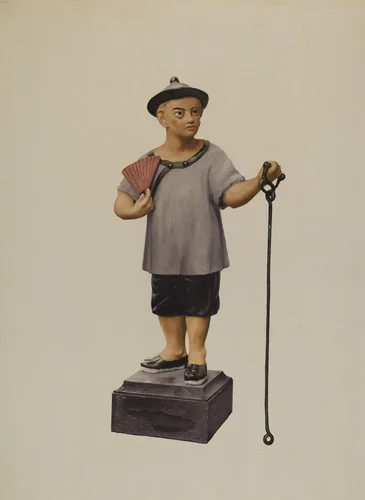 Iron Hitching Post by George Constantine, index of american design, 1940