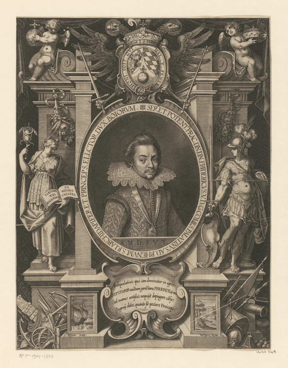 Portret van Frederik V by Unknown, print, 1591-1637