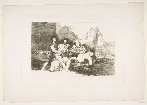 Plate 20 from "The Disasters of War" (Los Desastres de la Guerra): 'Get them well, and on to the next' (Curarlos y á otra) by Goya, print, 1810
