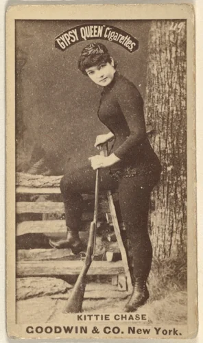 Kittie Chase, from the Actors and Actresses series (N171) for Gypsy Queen Cigarettes by Goodwin & Company, photograph, 1886-1890