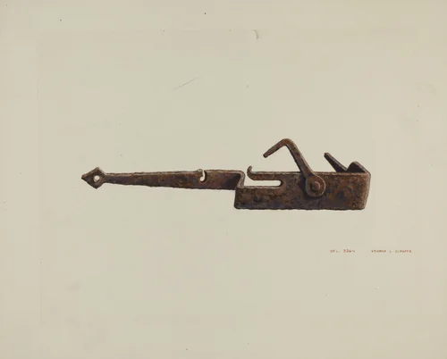 Conestoga Axe Holder by G.L. Schafer, index of american design, 1939