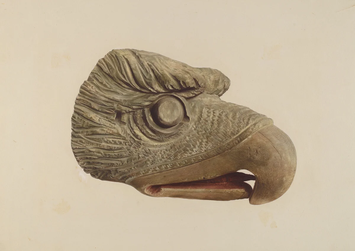 Eagle's Head by American 20th Century, index of american design, 1935-1942