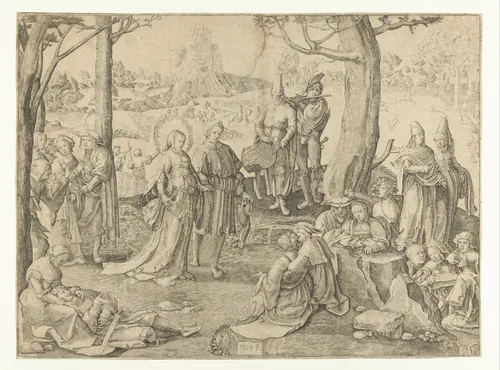 De dans van Maria Magdalena by anonymous, print, 1606-1636