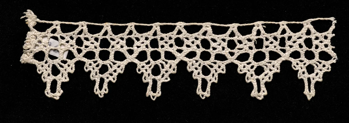 Bobbin Lace Edging with Points by Unknown, textile, 1540-1560