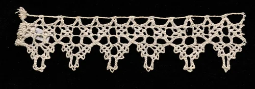 Bobbin Lace Edging with Points by Unknown, textile, 1540-1560