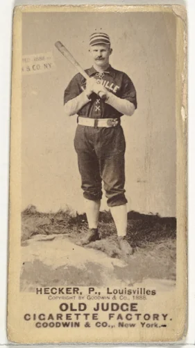 Guy Jackson Hecker, Pitcher, Louisville Colonels, from the Old Judge series (N172) for Old Judge Cigarettes by Goodwin & Company, photograph, 1888