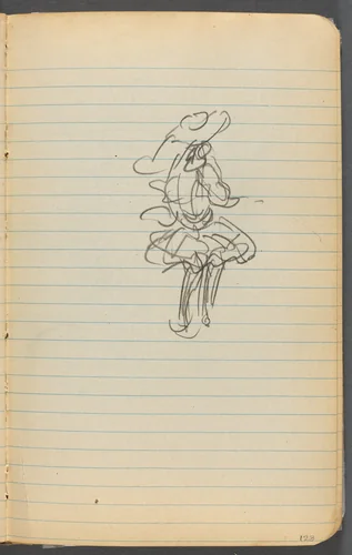 Sketchbook, page 123: Female Figure by Maurice Prendergast, book, 1905-1910