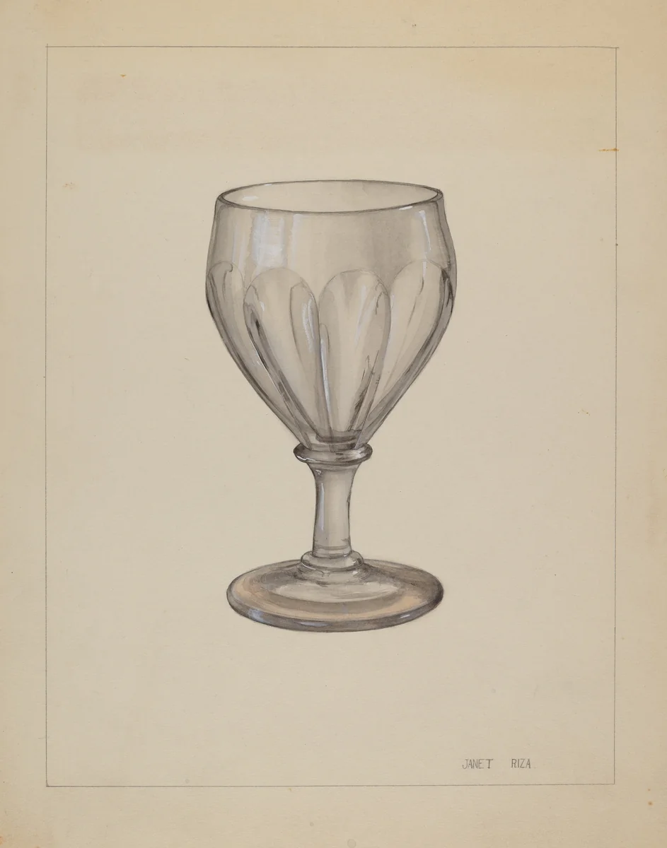 Goblet by Janet Riza, index of american design, 1936