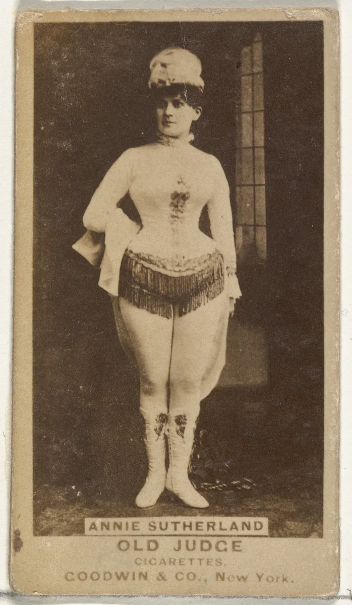 Annie Sutherland, from the Actors and Actresses series (N171) for Old Judge Cigarettes by Goodwin & Company, photograph, 1886-1890