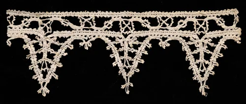 Bobbin Lace Edging with Points by Unknown, textile, 1500-1699
