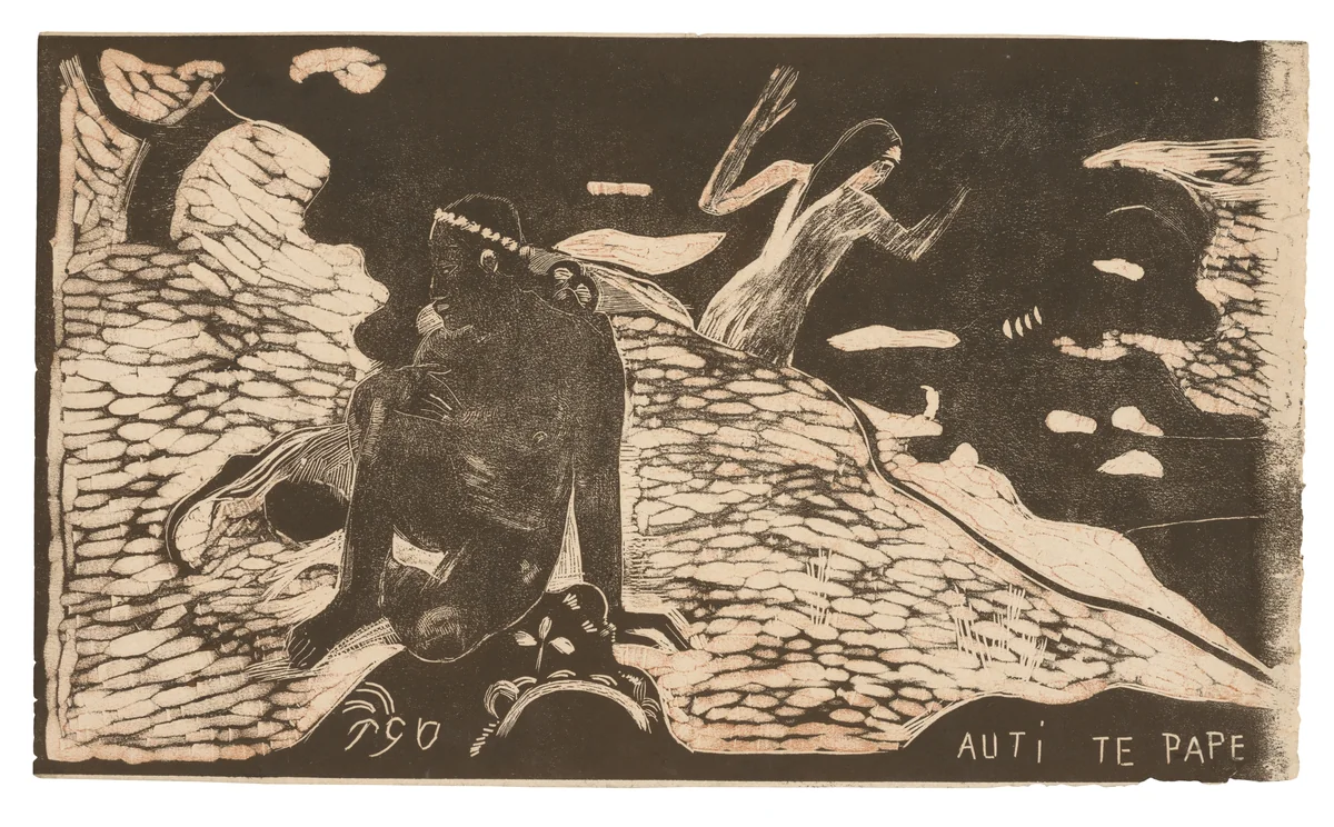 Auti te pape (Women at the River), from the Noa Noa Suite by Paul Gauguin, print, 1893-1894