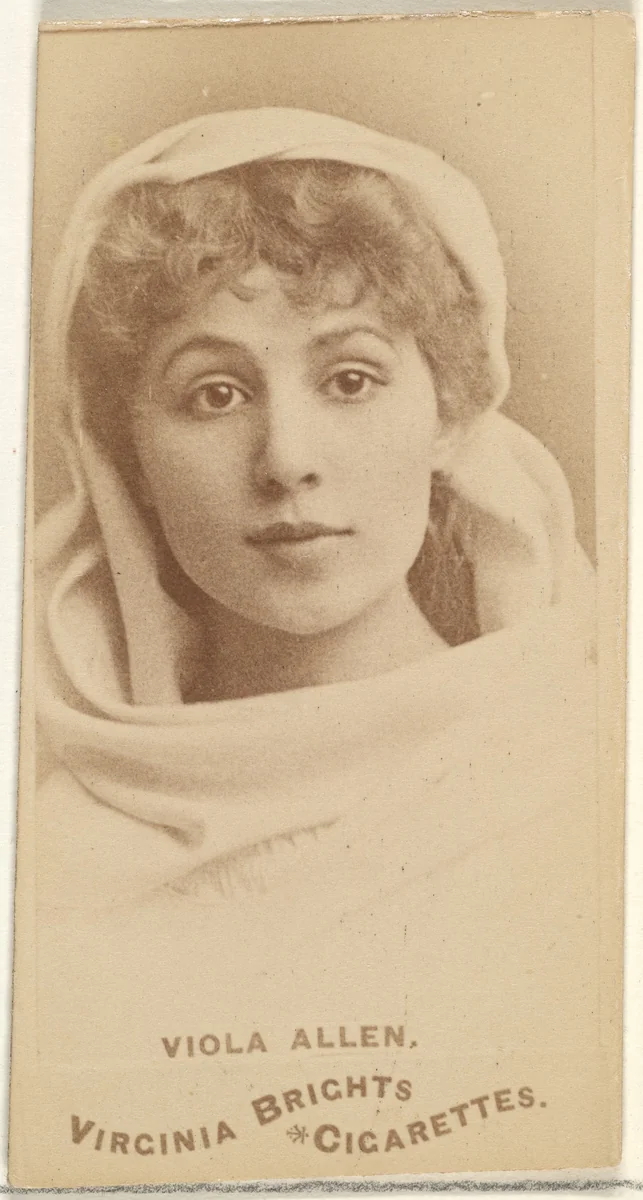 Viola Allen, from the Actors and Actresses series (N45, Type 1) for Virginia Brights Cigarettes by Allen & Ginter, photograph, 1885-1891