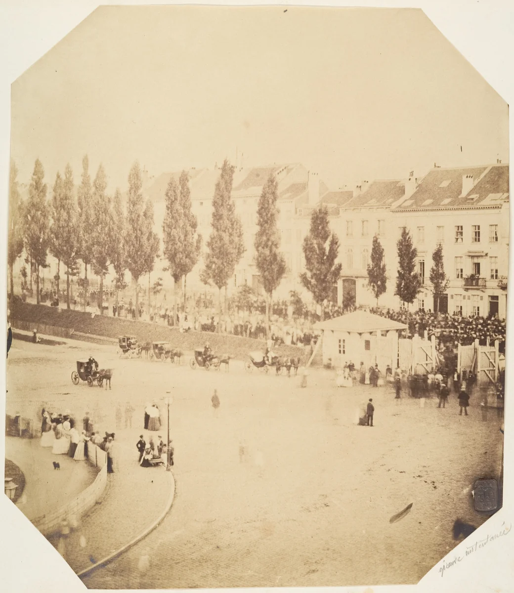 La place pendant les fêtes de septembre by Louis Pierre Théophile Dubois de Nehaut, photograph, 1854-1856
