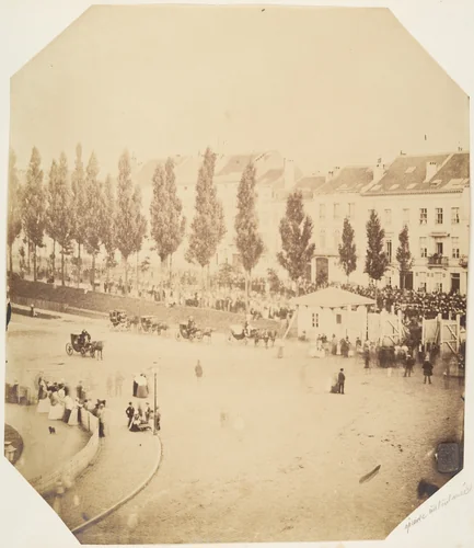 La place pendant les fêtes de septembre by Louis Pierre Théophile Dubois de Nehaut, photograph, 1854-1856
