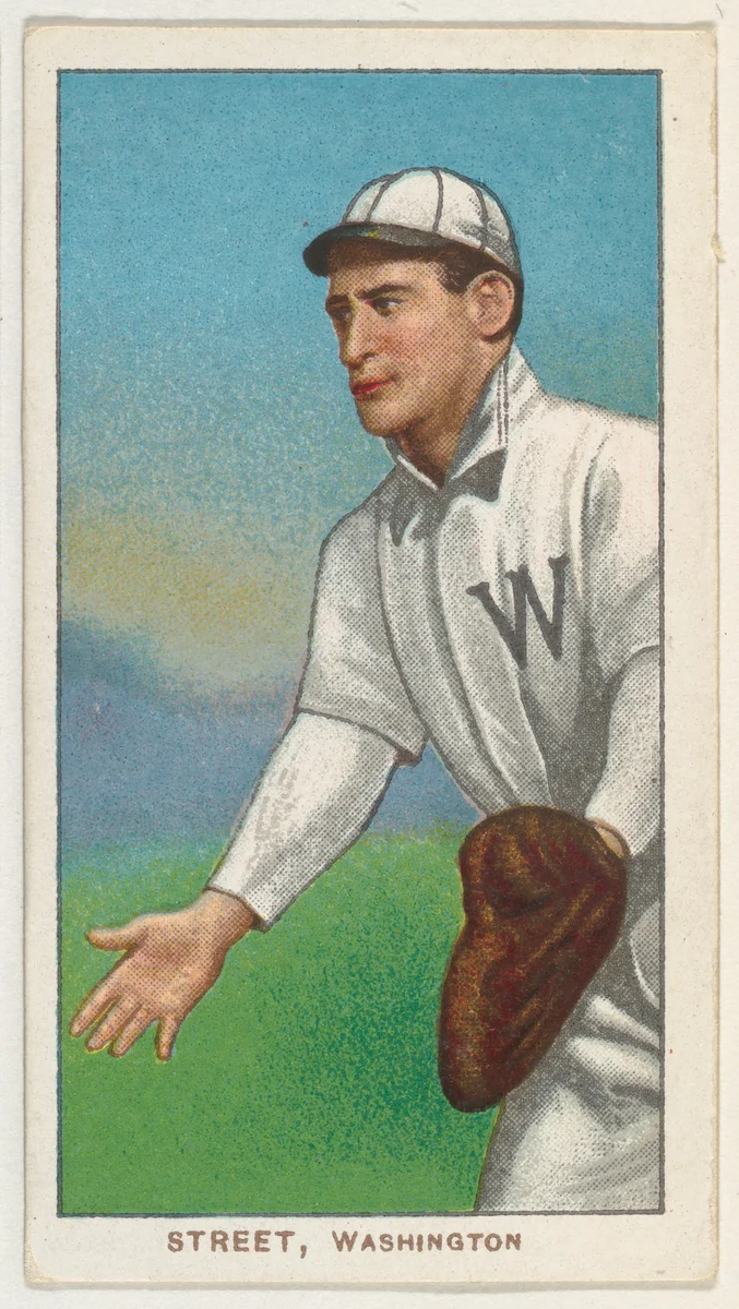 Street, Washington, American League, from the White Border series (T206) for the American Tobacco Company by American Tobacco Company, print, 1909-1911