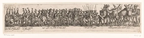 Cavalcade voor vertrek van een sultan by Antonio Tempesta, print, 1565-1630