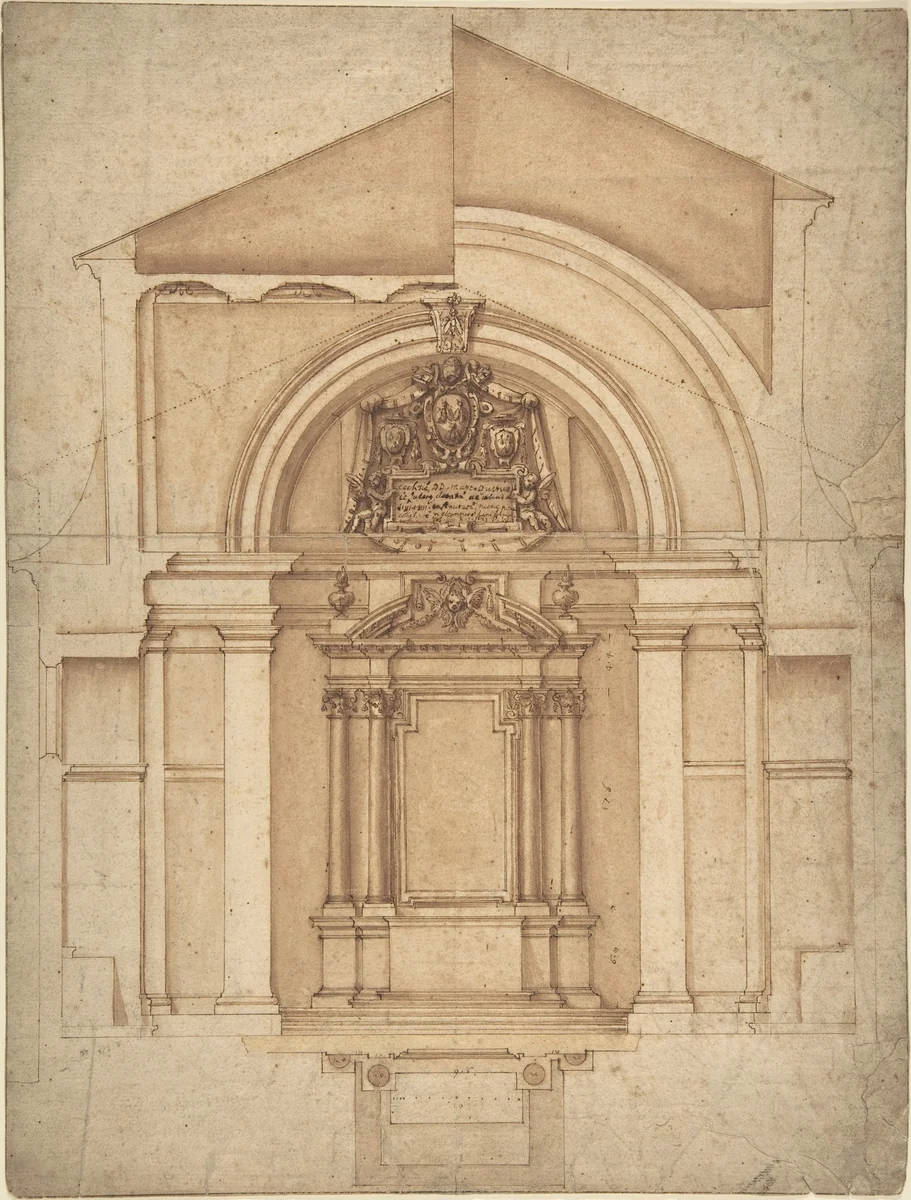 Project for an Altar by anonymous, drawing, 1600-1699