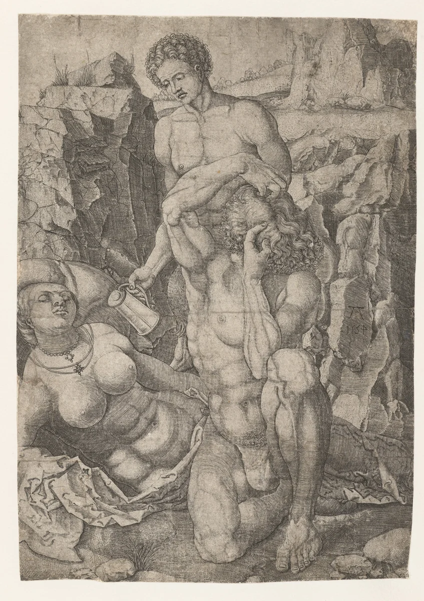 De waanzin by Unknown, print, 1554