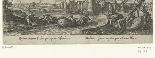 Jacht en visvangst by Unknown, print, 1582